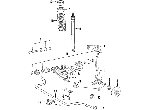 Stabilizer Bar Diagram for 170-323-04-65