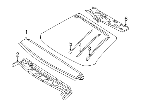 2011 Mercedes-Benz SL65 AMG Windshield Header & Components Diagram