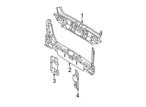 Rear Body Panel Diagram for 211-640-10-71