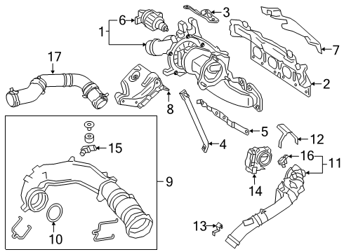 2020 Mercedes-Benz A35 AMG Exhaust Manifold Diagram