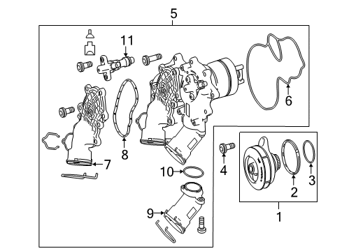 2023 Mercedes-Benz C63 AMG S Water Pump Diagram