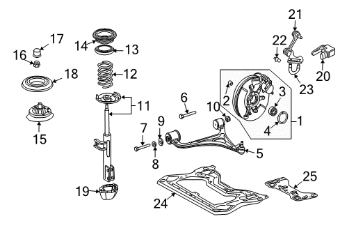 Lower Control Arm Washer Diagram for 202-333-04-76