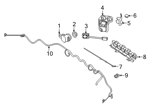 2020 Mercedes-Benz CLA35 AMG Electrical Components - Rear Bumper Diagram