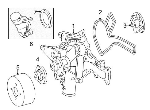 2004 Mercedes-Benz SL500 Water Pump Diagram