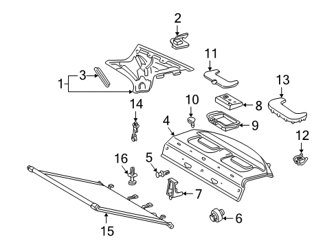 2004 Mercedes-Benz C32 AMG Interior Trim - Quarter Panels Diagram