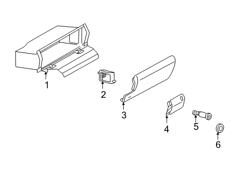 1999 Mercedes-Benz C280 Glove Box Diagram