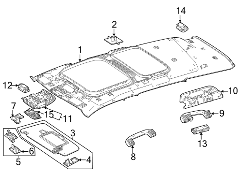 2023 Mercedes-Benz EQB 350 Interior Trim - Roof Diagram 2