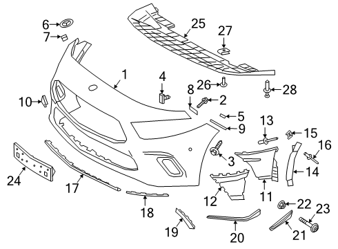 Bumper Cover Diagram for 177-880-06-03-9999