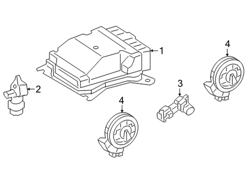 2022 Mercedes-Benz GLB250 Air Bag Components Diagram 2