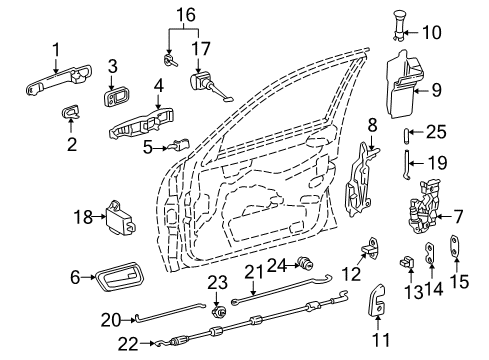 Lock Rod Clip Diagram for 006-988-63-78