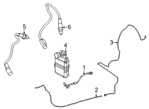 2023 Mercedes-Benz AMG GT 53 Emission Components Diagram