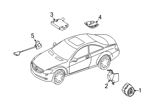 2013 Mercedes-Benz CL63 AMG Alarm System Diagram