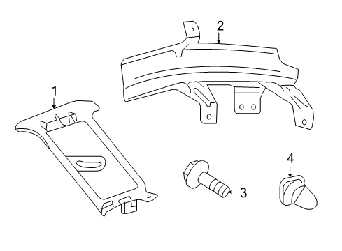 2009 Mercedes-Benz GL550 Interior Trim - Quarter Panels Diagram