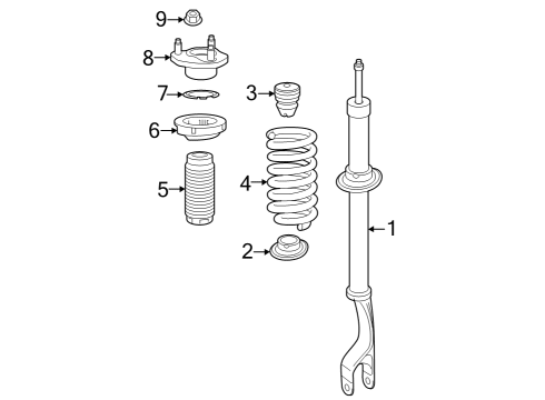 2023 Mercedes-Benz GLC300 Struts & Components - Front Diagram 2