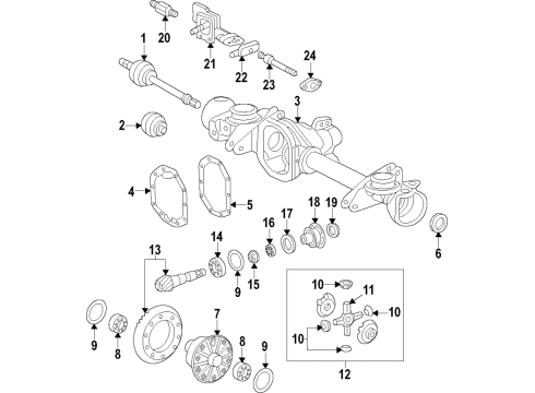 2017 Mercedes-Benz G63 AMG Front Axle, Axle Shafts & Joints, Differential, Drive Axles, Propeller Shaft