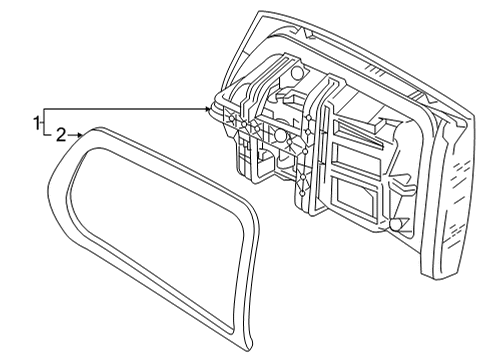 2021 Mercedes-Benz GLC300 Tail Lamps Diagram 1