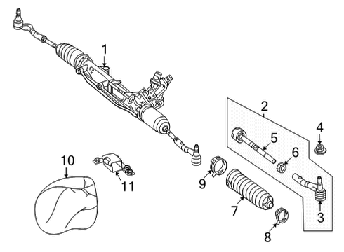 2018 Mercedes-Benz AMG GT Steering Column & Wheel, Steering Gear & Linkage Diagram 4