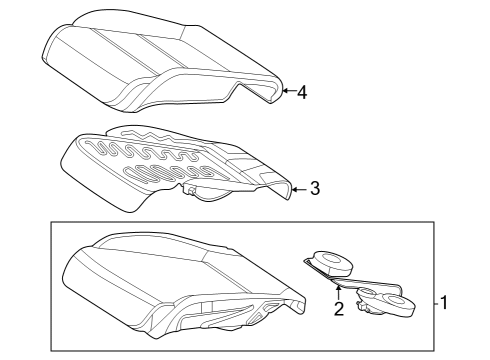 Seat Cushion Pad Diagram for 254-910-82-00