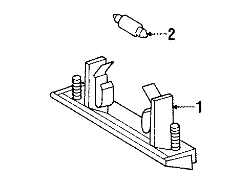 1997 Mercedes-Benz SL500 License Lamps Diagram