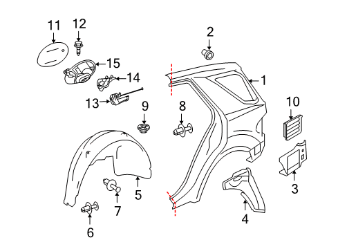 2011 Mercedes-Benz ML450 Fuel Door, Electrical Diagram