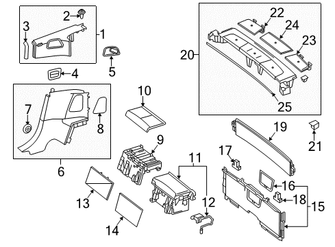 Storage Compart Diagram for 231-810-29-00-8R00