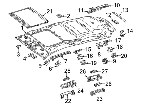 Headliner Diagram for 213-690-29-04-9H93