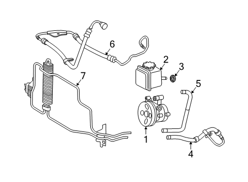 Power Steering Pressure Hose Diagram for 211-466-57-81