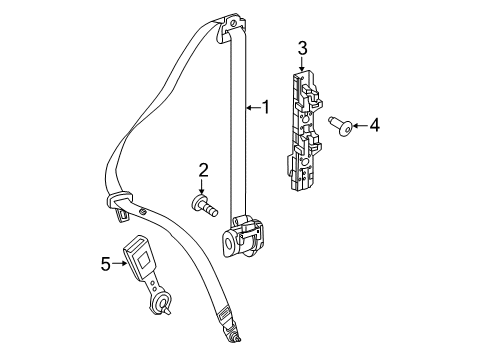 2022 Mercedes-Benz Metris Seat Belt Diagram 1