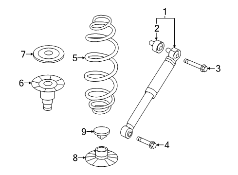 2018 Mercedes-Benz Metris Shocks & Components - Rear Diagram