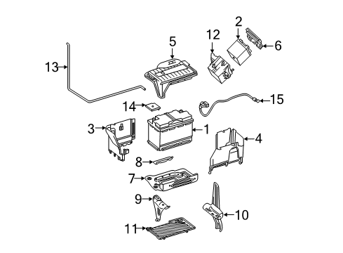 Battery Cover Diagram for 246-541-10-05