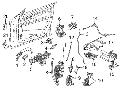 Handle, Outside Diagram for 204-760-02-70-9191