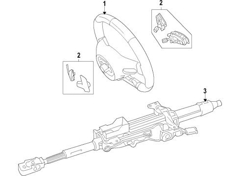 2023 Mercedes-Benz CLA45 AMG Steering Column & Wheel, Steering Gear & Linkage Diagram 1