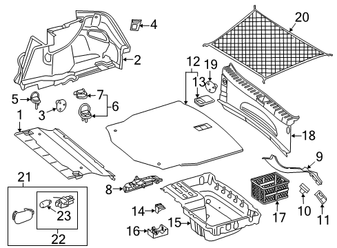 2021 Mercedes-Benz C63 AMG Interior Trim - Rear Body Diagram 3