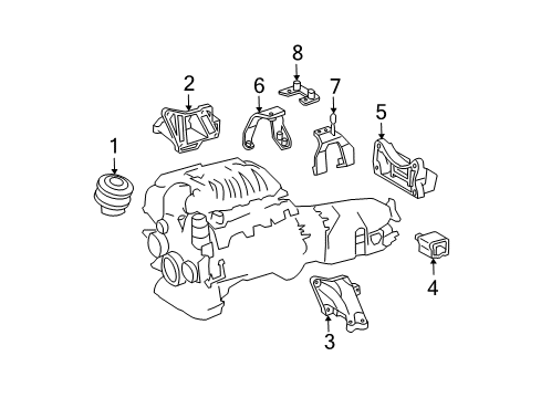 2006 Mercedes-Benz S65 AMG Engine & Trans Mounting Diagram