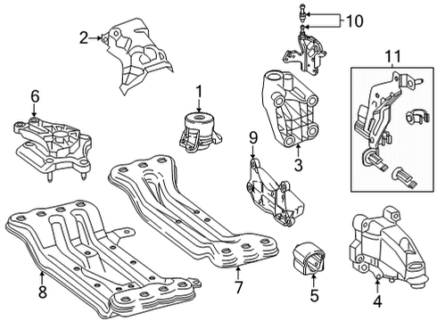 Heat Shield Diagram for 205-240-83-00