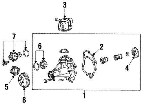 1994 Mercedes-Benz S500 Water Pump Diagram