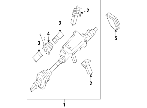 Steering Wheel Diagram for 221-460-03-03-8L41