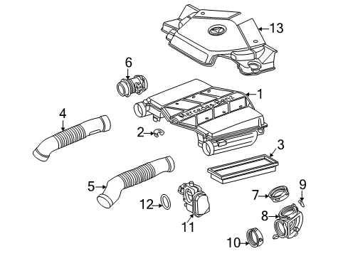 2004 Mercedes-Benz SL500 Air Intake Diagram