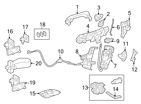 2022 Mercedes-Benz EQB 350 Lock & Hardware Diagram 1