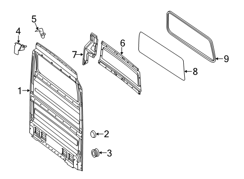 2020 Mercedes-Benz Sprinter 3500XD Partition Panel Diagram