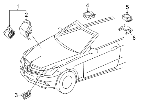 2016 Mercedes-Benz E550 Anti-Theft Components Diagram