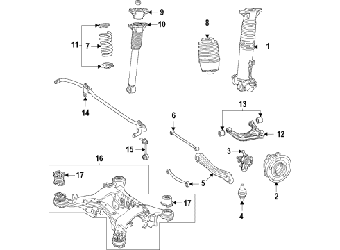 Lower Control Arm Cap Diagram for 164-352-00-59