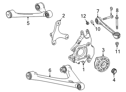 2019 Mercedes-Benz AMG GT R Suspension, Ride Control, Stabilizer Bar Diagram 1