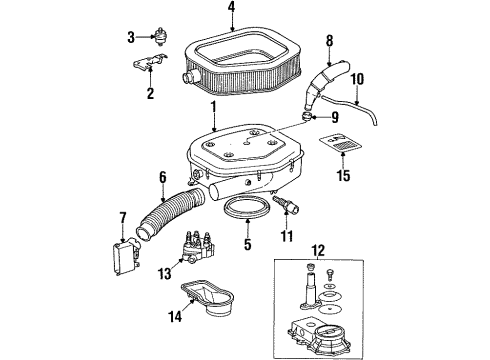 1993 Mercedes-Benz 300SL Air Intake Diagram