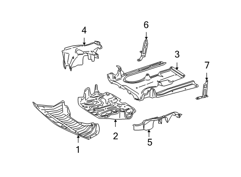 Front Shield Diagram for 221-520-35-23