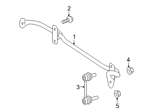 2011 Mercedes-Benz ML450 Rear Suspension, Control Arm Diagram 3