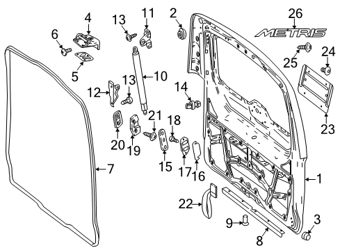 2022 Mercedes-Benz Metris Gate & Hardware