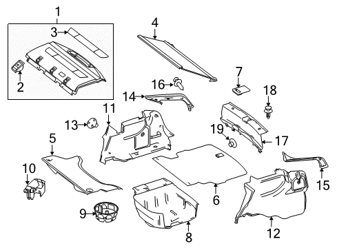 Quarter Trim Panel Diagram for 207-690-48-00-9F08