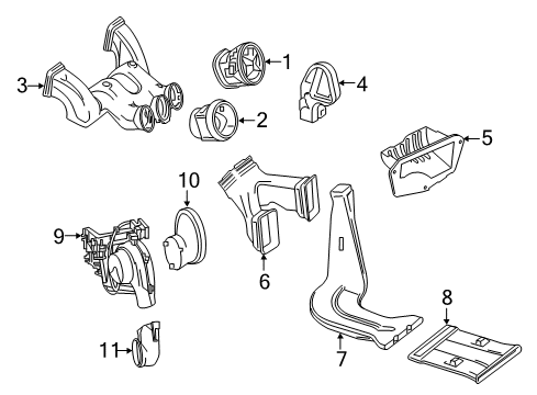 Air Outlet Diagram for 156-830-00-00-9051