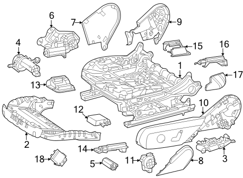 Recline Cover Diagram for 206-919-07-00-9051